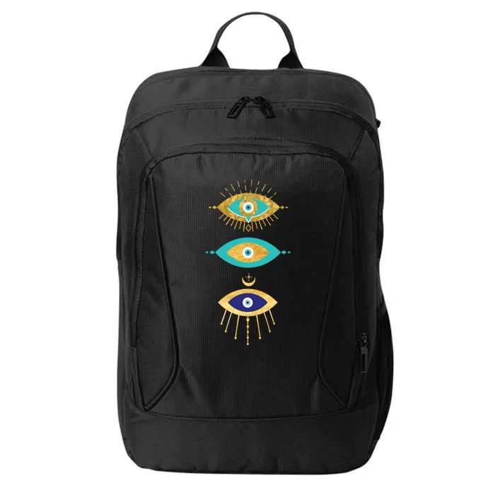 All Seeing Evil Eyes Yellow Eyelashes Curse Protection Gift City Backpack