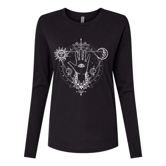 All Seeing Eye Mystic Gift Blackcraft Clothing Gift Womens Cotton Relaxed Long Sleeve T-Shirt