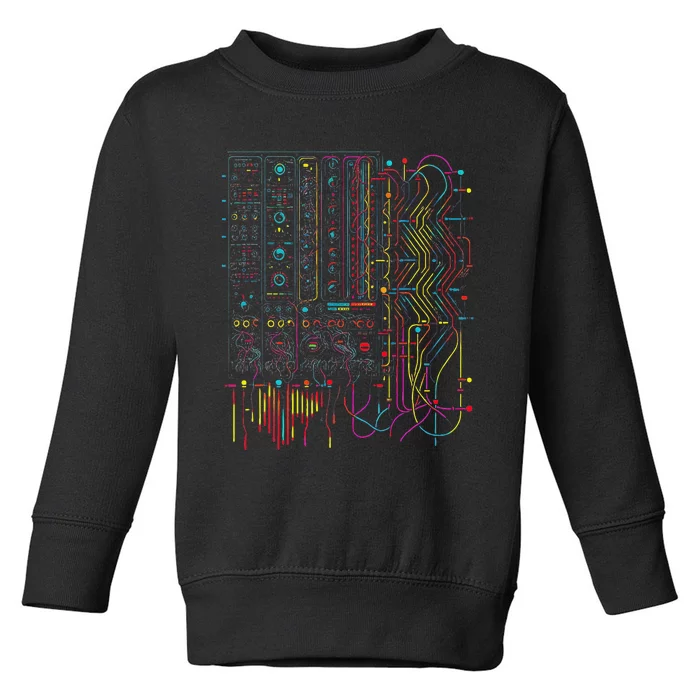 Analogue Synthesiser Electronic Music Modular Life Toddler Sweatshirt