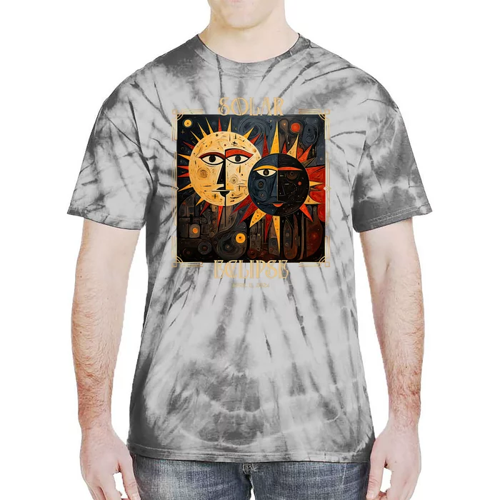 Art Solar Eclipse 2024 Sun Totality April 8th America Tie-Dye T-Shirt