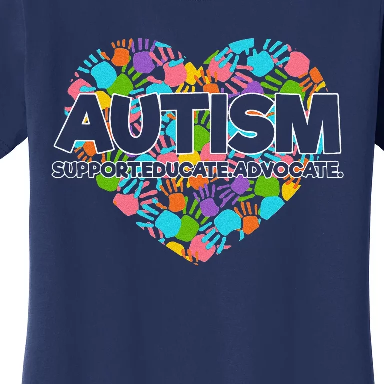 Autism Support Educate Advocate Autism Awareness Women's T-Shirt