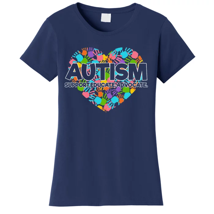 Autism Support Educate Advocate Autism Awareness Women's T-Shirt