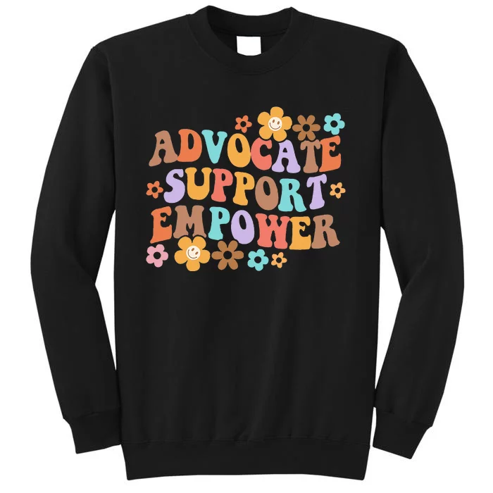 Advocate Support Empower Groovy Social Worker Sweatshirt