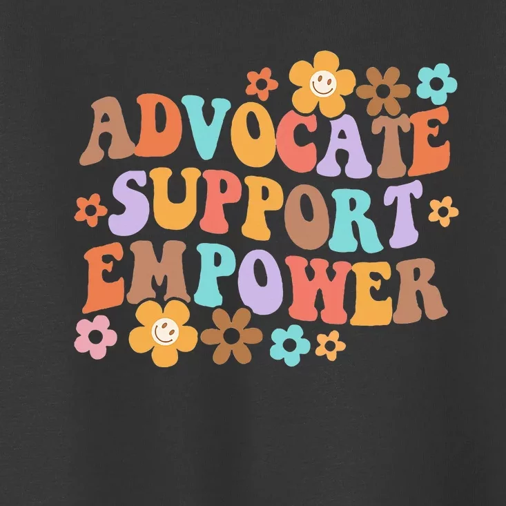 Advocate Support Empower Groovy Social Worker Toddler T-Shirt