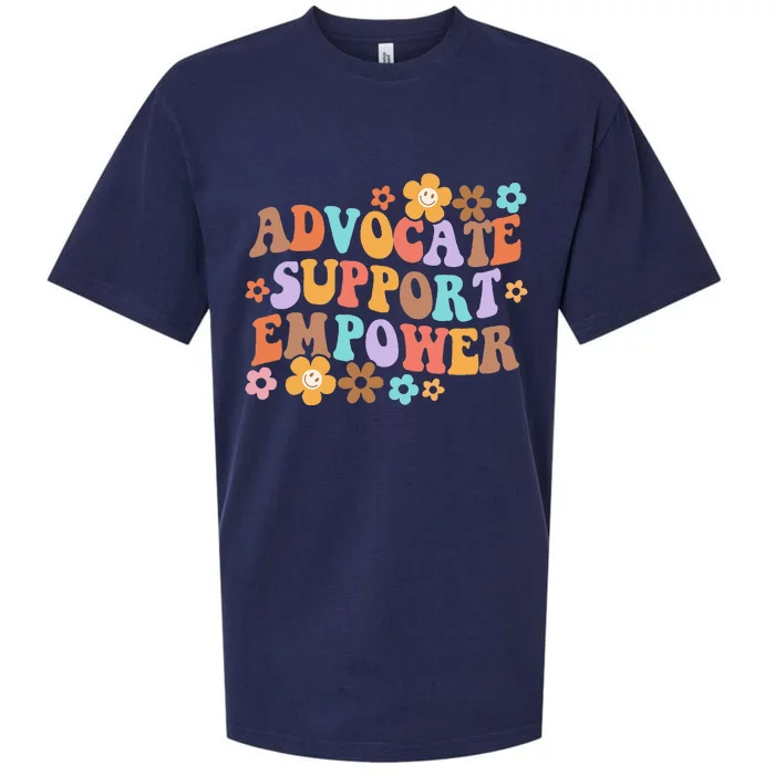 Advocate Support Empower Groovy Social Worker Sueded Cloud Jersey T-Shirt