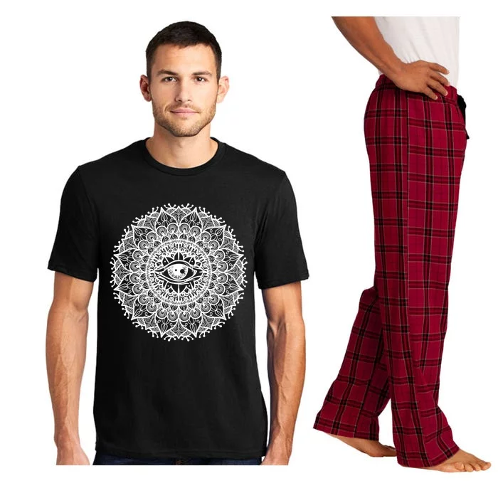 All Seeing Eye Mystic Dark Magic Dala Art Yoga Meditation Cool Gift Pajama Set