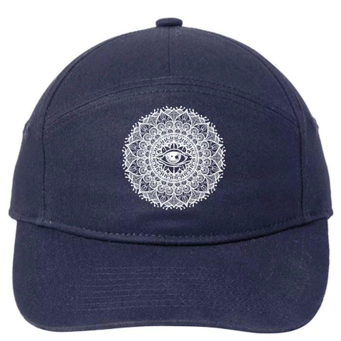 All Seeing Eye Mystic Dark Magic Dala Art Yoga Meditation Cool Gift 7-Panel Snapback Hat