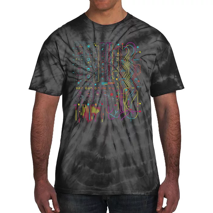 Analogue Synthesiser Electronic Music Modular Life Tie-Dye T-Shirt