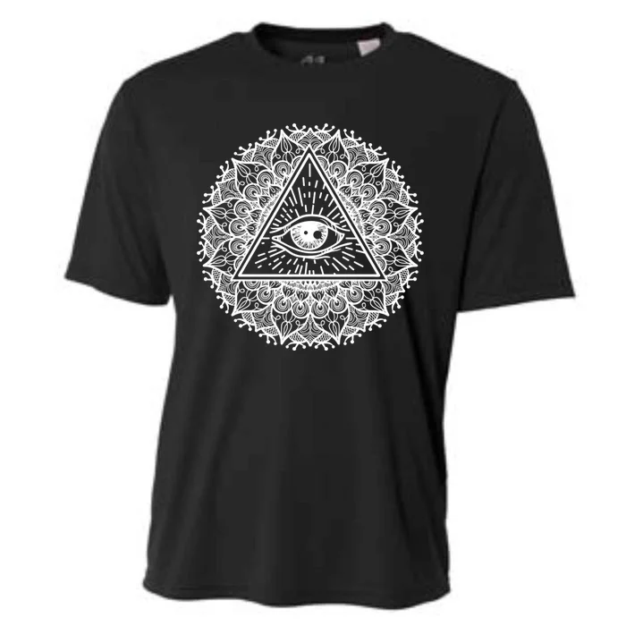 All Seeing Eye Mystic Dark Magic Dala Art Yoga Meditation Meaningful Gift Cooling Performance Crew T-Shirt