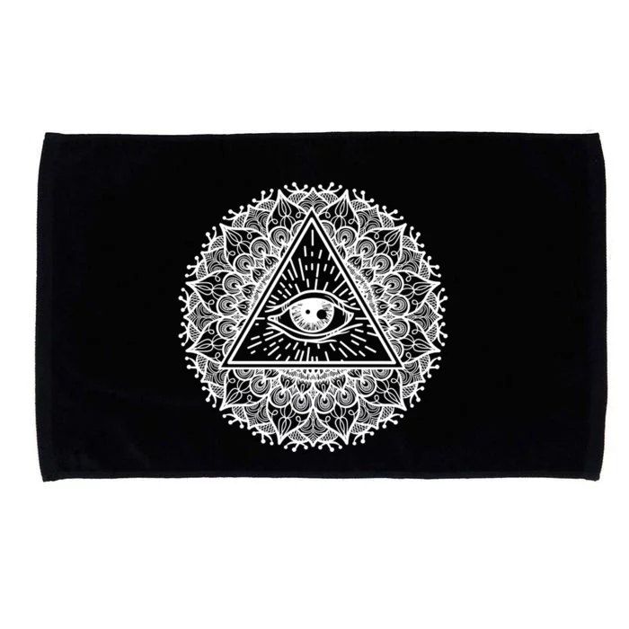 All Seeing Eye Mystic Dark Magic Dala Art Yoga Meditation Meaningful Gift Microfiber Hand Towel