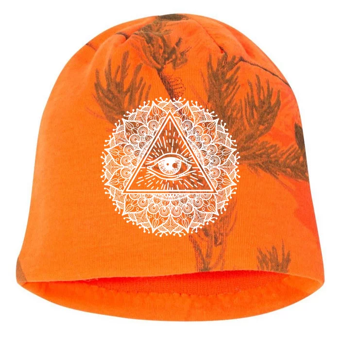 All Seeing Eye Mystic Dark Magic Dala Art Yoga Meditation Meaningful Gift Kati - Camo Knit Beanie