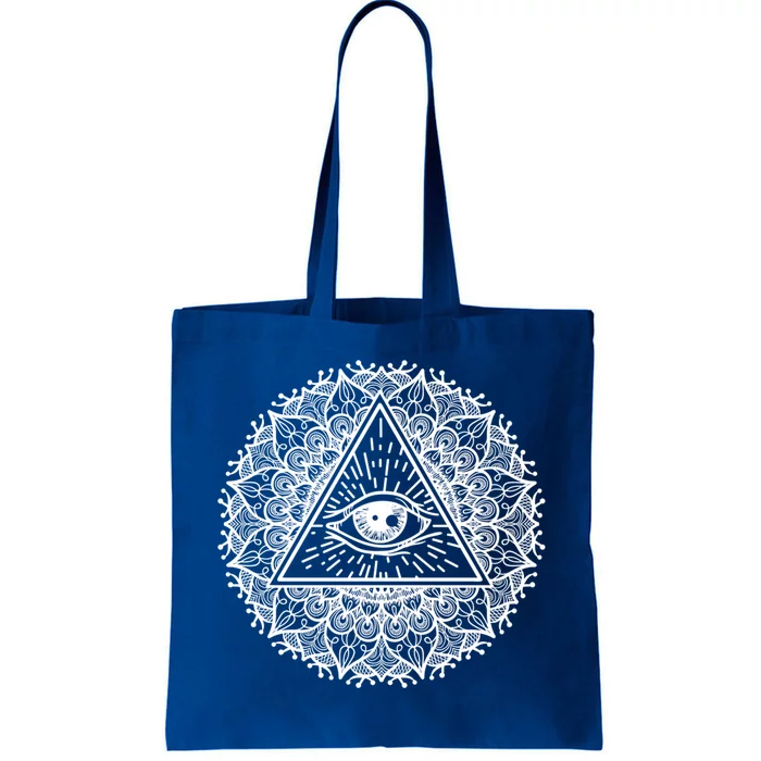 All Seeing Eye Mystic Dark Magic Dala Art Yoga Meditation Meaningful Gift Tote Bag