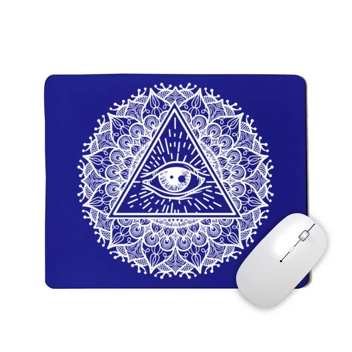 All Seeing Eye Mystic Dark Magic Dala Art Yoga Meditation Meaningful Gift Mousepad