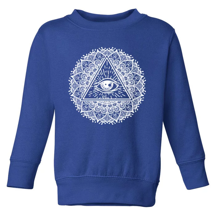 All Seeing Eye Mystic Dark Magic Dala Art Yoga Meditation Meaningful Gift Toddler Sweatshirt