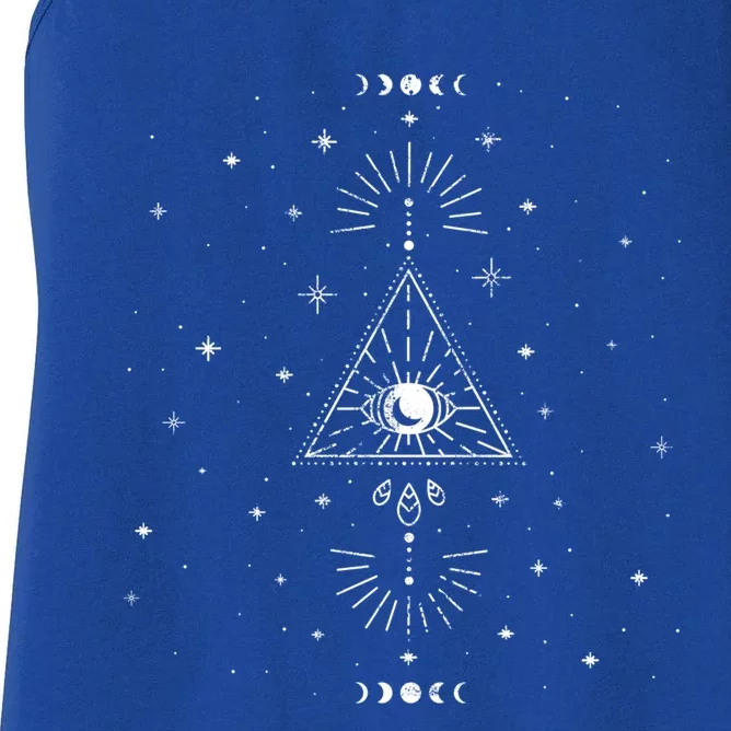 All Seeing Eye Alchemy Sun Moon Astrology Gift Women's Racerback Tank