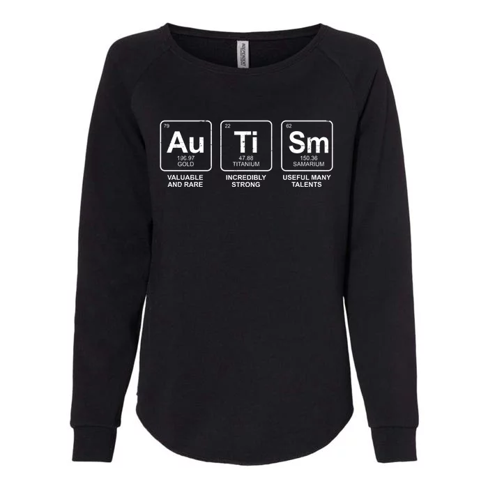 Autism Strong Element Awareness Womens California Wash Sweatshirt