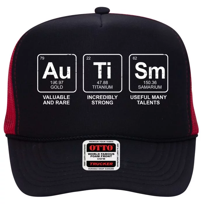 Autism Strong Element Awareness High Crown Mesh Trucker Hat