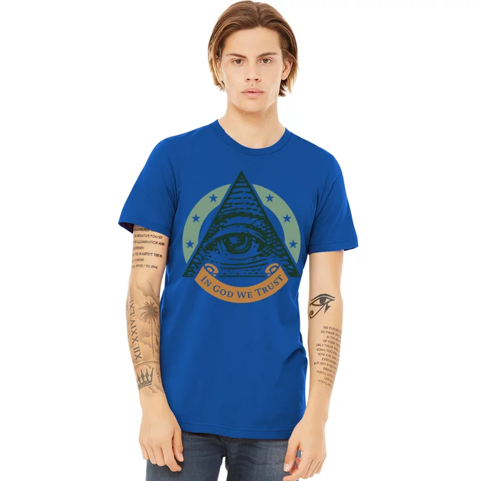 All Seeing Eye Providence In God We Trust Gift Premium T-Shirt