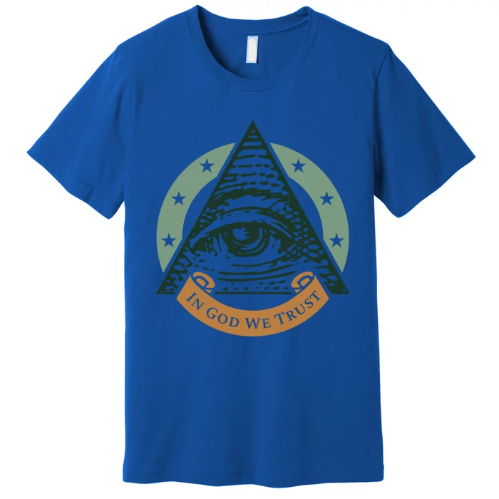 All Seeing Eye Providence In God We Trust Gift Premium T-Shirt