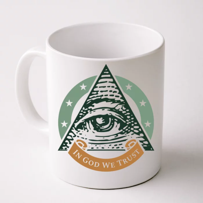 All Seeing Eye Providence In God We Trust Gift Front & Back Coffee Mug