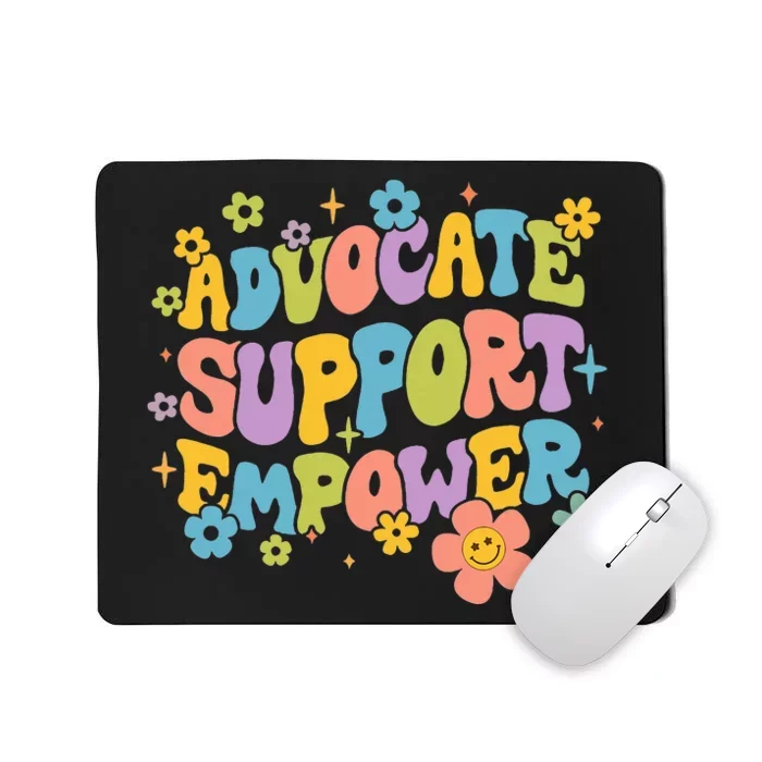 Advocate Support Empower Retro Social Worker Graduation MSW Mousepad