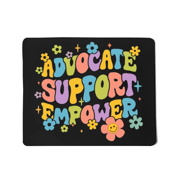 Advocate Support Empower Retro Social Worker Graduation MSW Mousepad