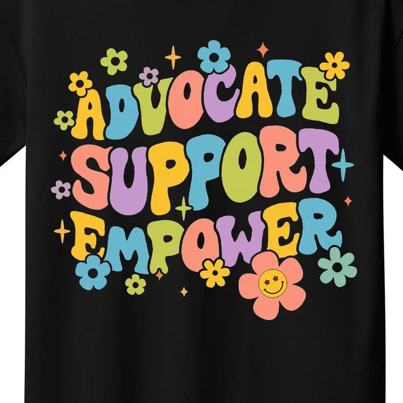 Advocate Support Empower Retro Social Worker Graduation MSW Kids T-Shirt