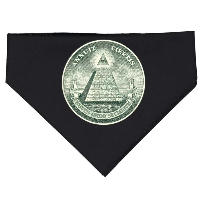 ALL SEEING EYE OF GOD DIVINE PROVIDENCE ILLUMINATI SEAL USA-Made Doggie Bandana