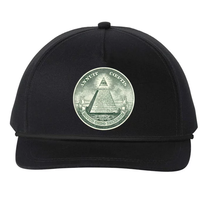 ALL SEEING EYE OF GOD DIVINE PROVIDENCE ILLUMINATI SEAL Snapback Five-Panel Rope Hat