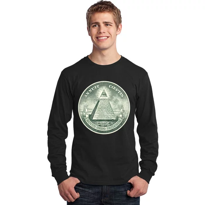 ALL SEEING EYE OF GOD DIVINE PROVIDENCE ILLUMINATI SEAL Tall Long Sleeve T-Shirt