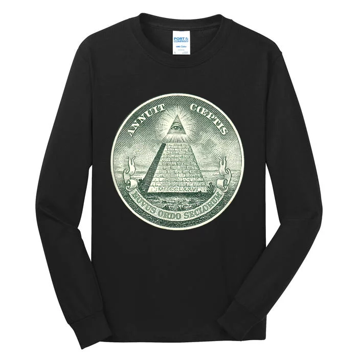 ALL SEEING EYE OF GOD DIVINE PROVIDENCE ILLUMINATI SEAL Tall Long Sleeve T-Shirt