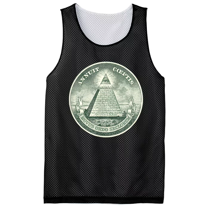 ALL SEEING EYE OF GOD DIVINE PROVIDENCE ILLUMINATI SEAL Mesh Reversible Basketball Jersey Tank