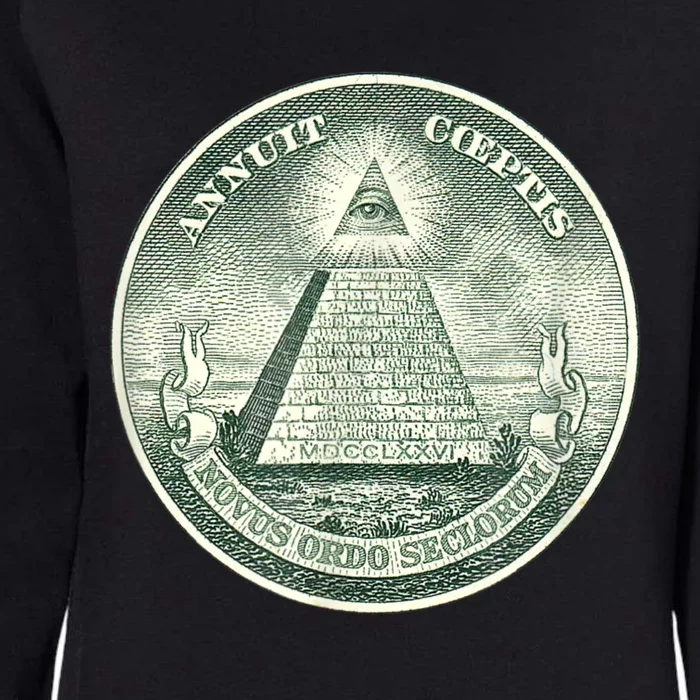 ALL SEEING EYE OF GOD DIVINE PROVIDENCE ILLUMINATI SEAL Womens California Wash Sweatshirt