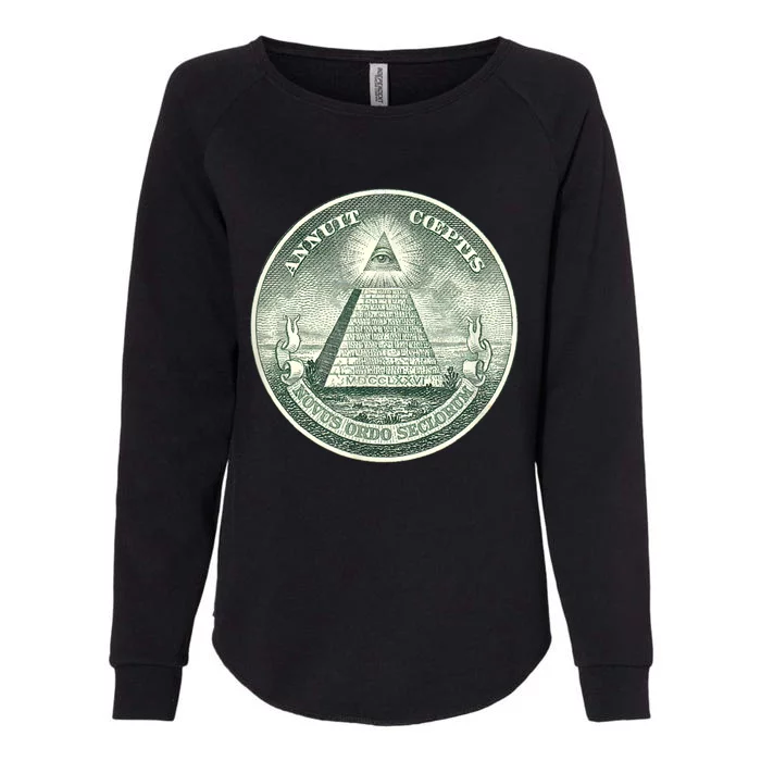 ALL SEEING EYE OF GOD DIVINE PROVIDENCE ILLUMINATI SEAL Womens California Wash Sweatshirt