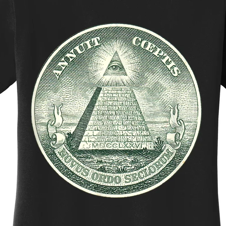 ALL SEEING EYE OF GOD DIVINE PROVIDENCE ILLUMINATI SEAL Women's T-Shirt