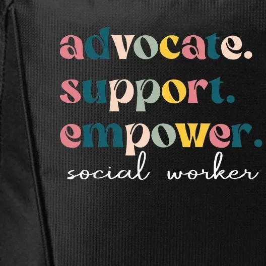 Advocate Support Empower Cute Social Worker Graduation City Backpack