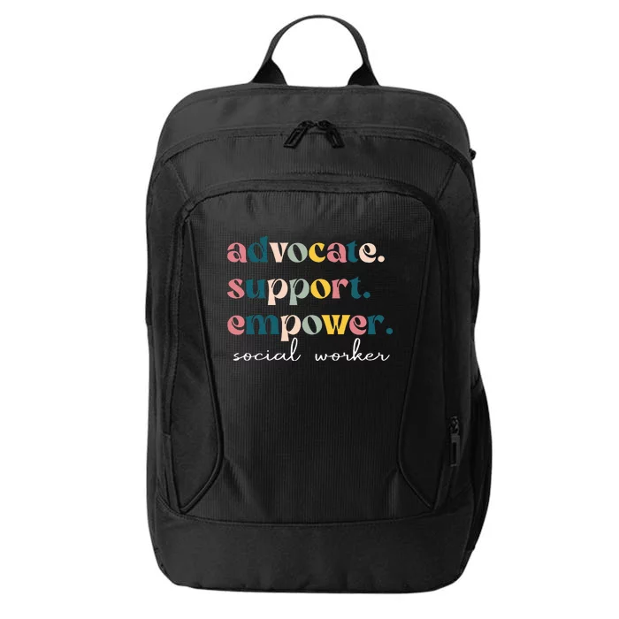 Advocate Support Empower Cute Social Worker Graduation City Backpack