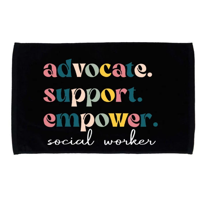 Advocate Support Empower Cute Social Worker Graduation Microfiber Hand Towel