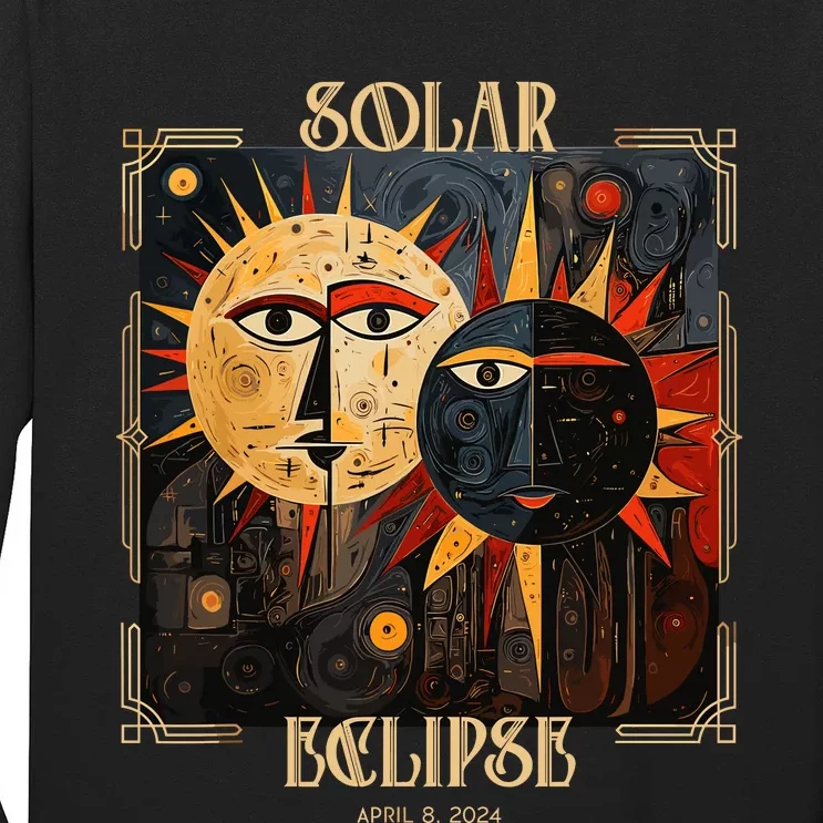 Art Solar Eclipse 2024 Sun Totality April 8th America Long Sleeve Shirt