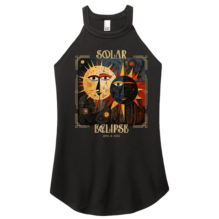 Art Solar Eclipse 2024 Sun Totality April 8th America Women’s Perfect Tri Rocker Tank