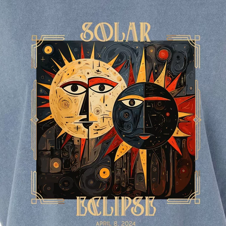 Art Solar Eclipse 2024 Sun Totality April 8th America Garment-Dyed Women's Muscle Tee