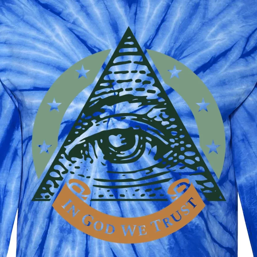 All Seeing Eye Providence In God We Trust Gift Tie-Dye Long Sleeve Shirt