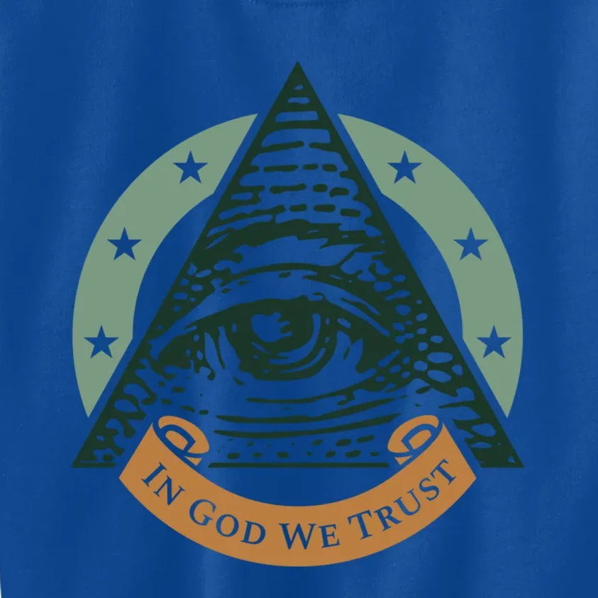 All Seeing Eye Providence In God We Trust Gift Kids Sweatshirt