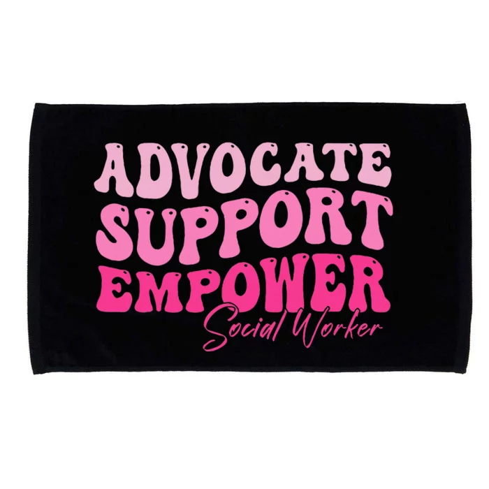 Advocate Support Empower Groovy Social Worker Microfiber Hand Towel