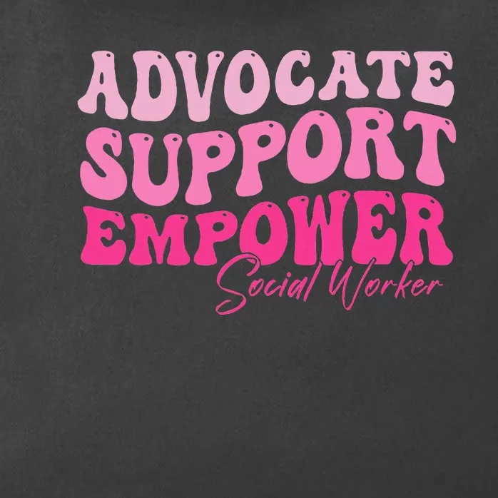 Advocate Support Empower Groovy Social Worker Zip Tote Bag