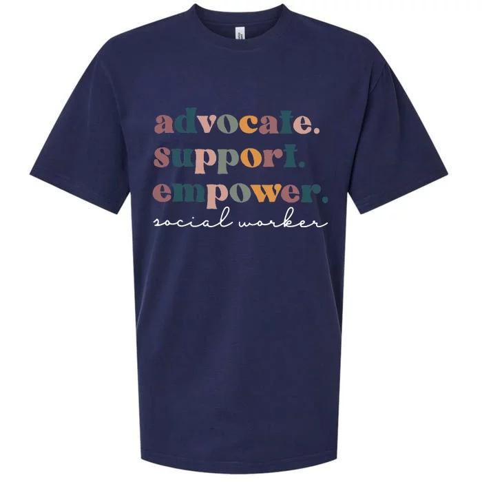 Advocate Support Empower Groovy Social Worker Graduation MSW Sueded Cloud Jersey T-Shirt