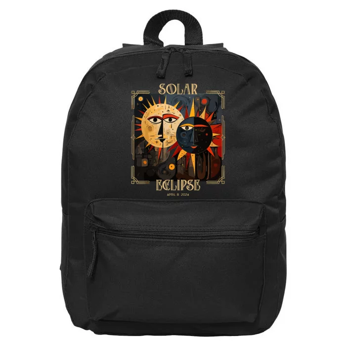 Art Solar Eclipse 2024 Sun Totality April 8th America 16 in Basic Backpack