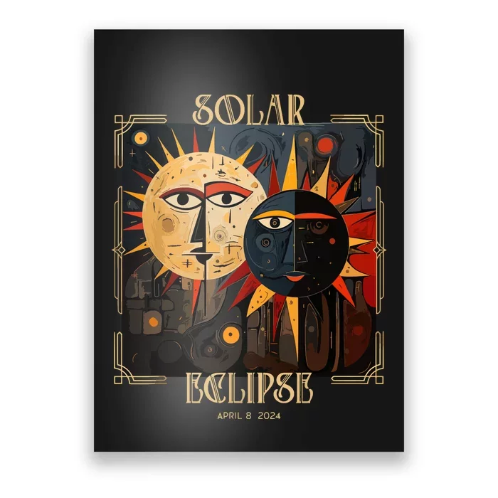 Art Solar Eclipse 2024 Sun Totality April 8th America Poster