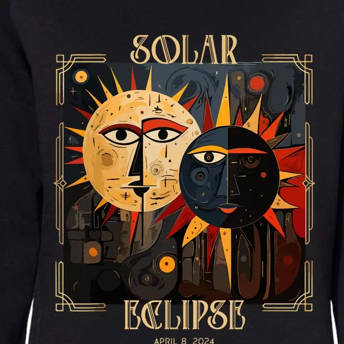 Art Solar Eclipse 2024 Sun Totality April 8th America Womens California Wash Sweatshirt