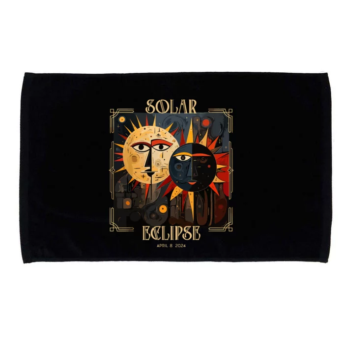 Art Solar Eclipse 2024 Sun Totality April 8th America Microfiber Hand Towel